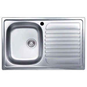 Lavello da incasso 1 vasca sx 79 cm inox