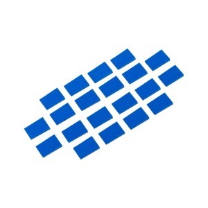 20 cunei in plastica blu LUX Classic per l'allineamento durante la posa di piastrelle e la muratura.