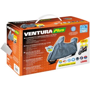 Confezione di una copertura per moto Ventura Plus, impermeabile e in PEVA.