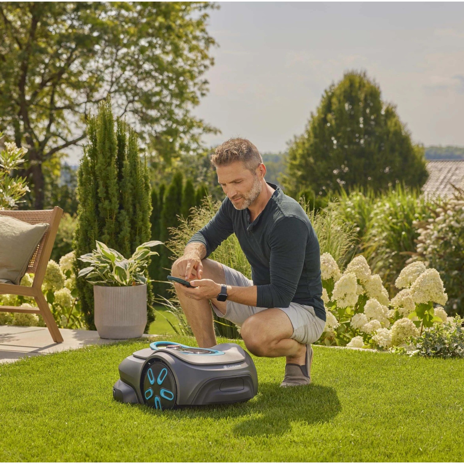 Robot tagliaerba a batteria Gardena Sileno Max 1200 m²_4