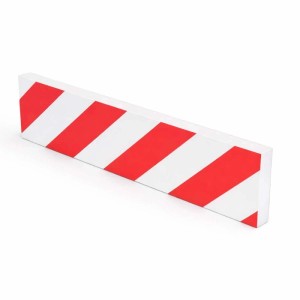 Paracolpi garage angolare adesivo 20x50x1,5 cm bianco rosso