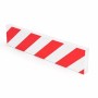 Paracolpi garage angolare adesivo 20x50x1,5 cm bianco rosso