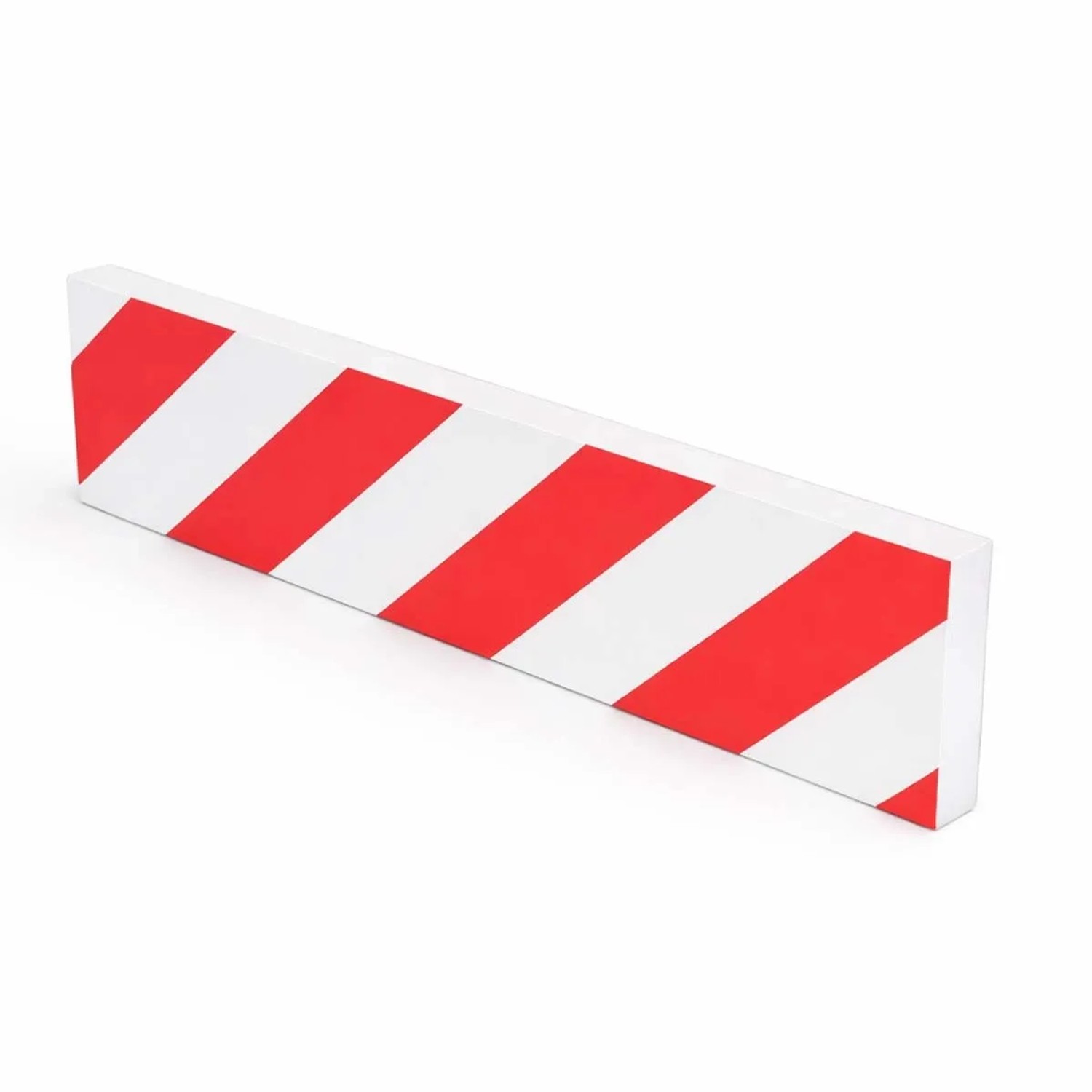 Paracolpi garage angolare adesivo 20x50x1,5 cm bianco rosso