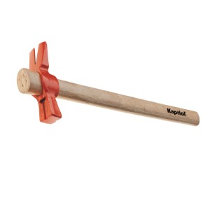 Martello Martelli con manico in legno e testa rossa di Kapriol