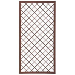 Traliccio fisso con cornice in metallo m 1,8x0,9 marrone