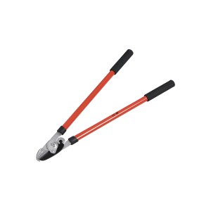 Cesoie a battente LUX con manici rossi e impugnature in gomma nera, adatte per tagliare rami fino a 25 mm.