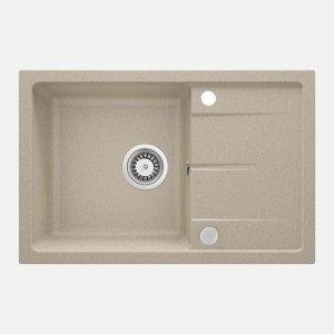 Lavello 1 vasca gocciolatoio Idrostile Amancio sifone 440x164 mm sabbia