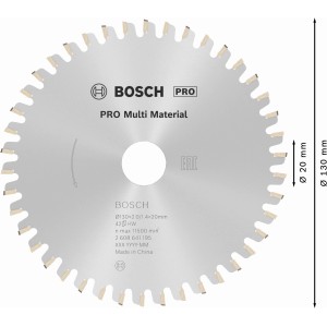Lama per sega circolare Bosch Multi Material, Ø 130mm, per tagli precisi in vari materiali.