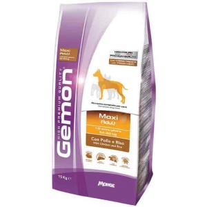 Gemon Maxi Adult cibo secco per cani con pollo e riso, 15kg.