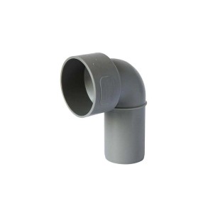 Raccordo per tubi Curve HT grigio, angolo di 90 gradi.