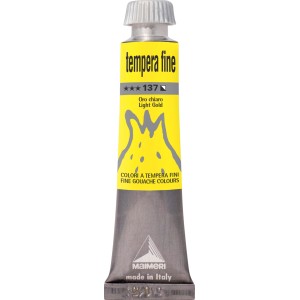 Tubo di colore a tempera giallo 'Oro chiaro' di Maimeri.