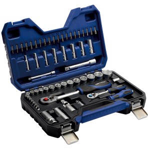 Set di chiavi a bussola LUX STS-59 Comfort, 59 pezzi in valigetta blu.