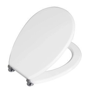 Copriwater ovale Liuto in mdf bianco