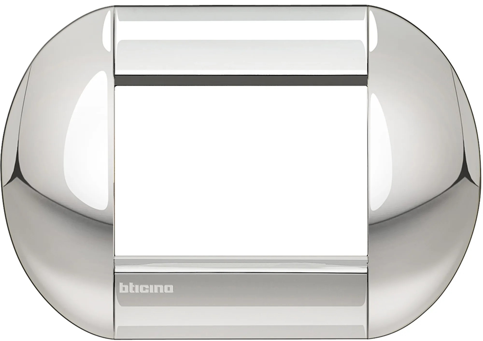 Placca BTicino Livinglight 3 Moduli - Grigio Tech, Forma Rettangolare