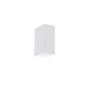 Applique LED t.b.t. bianca a forma di cubo per interni.