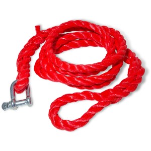 Corda da traino rossa OBI 4 t con grillo per trainare in sicurezza veicoli fino a 4 tonnellate.