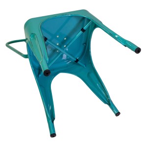 Sedia in ferro New bristol azzurro antico