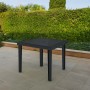 Tavolo da giardino Boheme in materiale ecologico 90x90 cm antracite