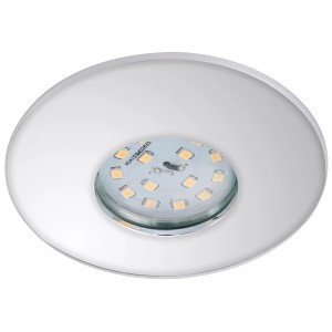 Faretto da incasso a LED Briloner, cromo, IP65, EEC: A+, ideale per bagno e cucina.