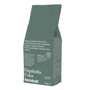 Sacco di Fugabella Color di Kerakoll, ideale per la stuccatura di ceramiche, mosaici e pietre naturali.