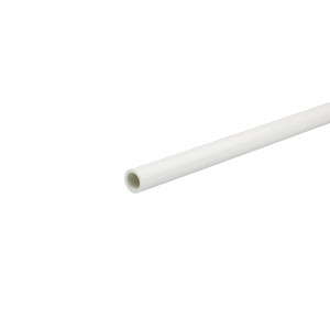 Tubo tondo bianco in PVC Arcansas, diametro 0,8 cm, lunghezza 100 cm.