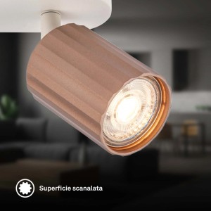 Faretto LED Skaft 2 luci orientabili 28x8,5x6 cm grigio