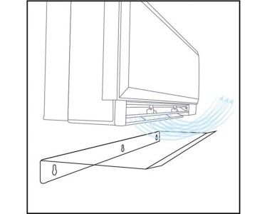 Deflettore d`aria per climatizzatore in plexiglass trasparente