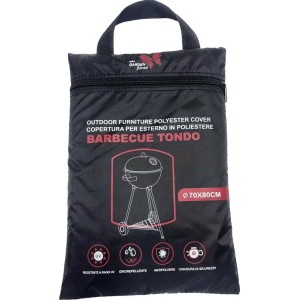 Copertura barbecue tondo Oxford PU 210D Ø70 cm x H80 cm nero