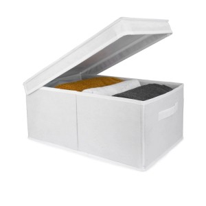 Scatola pieghevole con maniglie Compactor bianca 43x30x19 cm