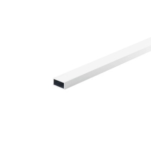 Tubo rettangolare bianco vernciato 20x10x1000 mm