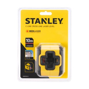 Livella laser a linee incrociate Stanley C-Line, gialla, portata 10m, per interni.