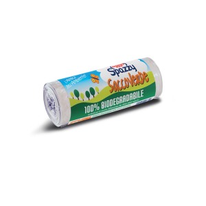 Rotolo di sacchi per pattumiera Spazzy Saccoverde, biodegradabili, per pattumiere OBI.