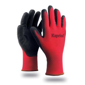 Guanti da lavoro t.b.t., rosso/nero, per una protezione ottimale durante il lavoro.