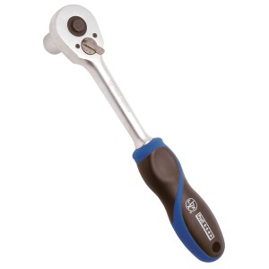 LUX Cricchetto reversibile 12,5 mm (1/2) Comfort con impugnatura a 2 componenti per chiavi e estrattori.