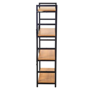 Scaffale in metallo e legno Achille 4 ripiani 60x28x117 cm