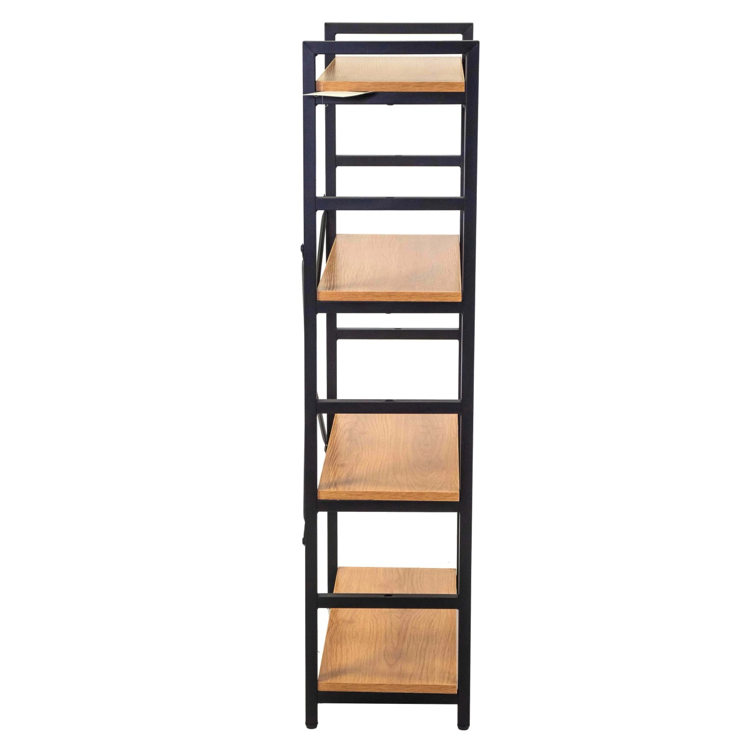 Scaffale in metallo e legno Achille 4 ripiani 60x28x117 cm_3