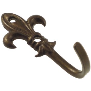 Gancio decorativo per tende in stile antico con motivo a giglio per binari per tende.