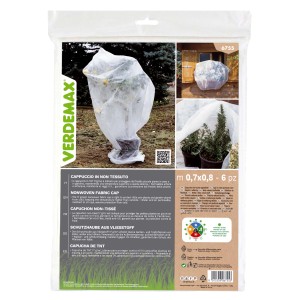 Confezione di telo protettivo in tessuto non tessuto per piante, 6 pezzi, protegge dal gelo.