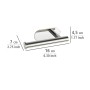 Wenko Porta carta igienica Orea Shine, acciaio inox, con dimensioni.