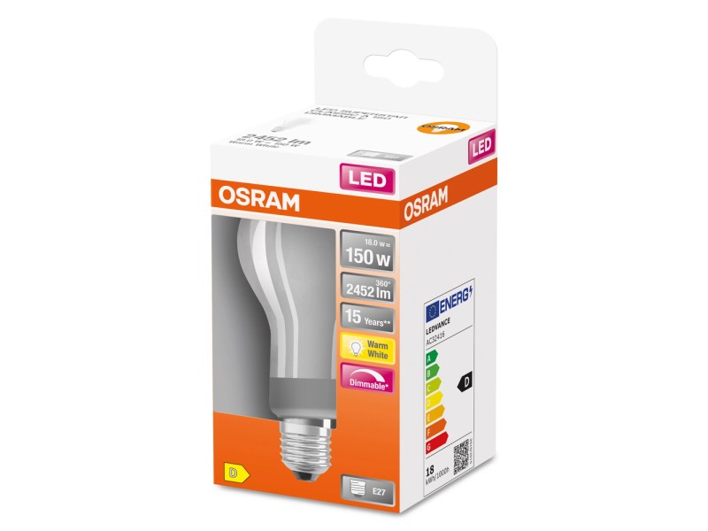 Lampadina LED Osram filamento goccia 18=150 W E27 2452 lm 2700 K