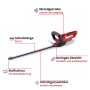 Tagliasiepi a batteria Einhell GC-CH 1855/1 Li Solo: rosso e nero con lama da 55 cm.