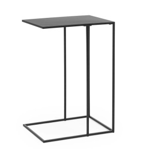 Tavolino rettangolare Alrik 40x30xh58 cm nero