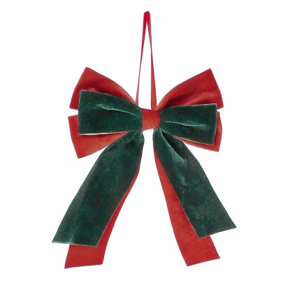 Pendaglio natalizio Ertemios rosso-verde 21x27 cm