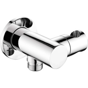 Presa acqua a parete rotonda con supporto doccetta Idrostile cromo