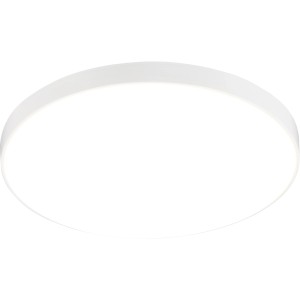 Plafoniera LED Reality Spica bianca e rotonda, adatta per ambienti umidi.