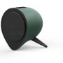 Stufa elettrica t.b.t. verde con griglia nera e supporto.