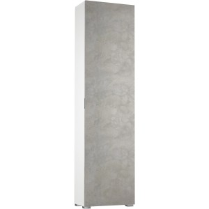 Mobile alto e stretto grigio per bagno o soggiorno.