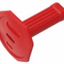 Protezione per le mani per scalpello LUX Comfort rossa, ovale piatta, per lavorare in sicurezza con gli scalpelli.