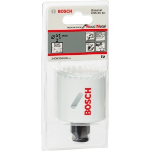 Tazza a corona Bosch Pro Progressor, diametro 51 mm, per legno e metallo.