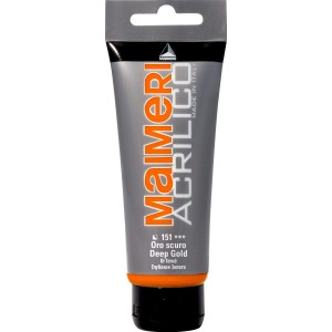 Tubo di colore acrilico Maimeri Acrilico, tonalità Oro Scuro.